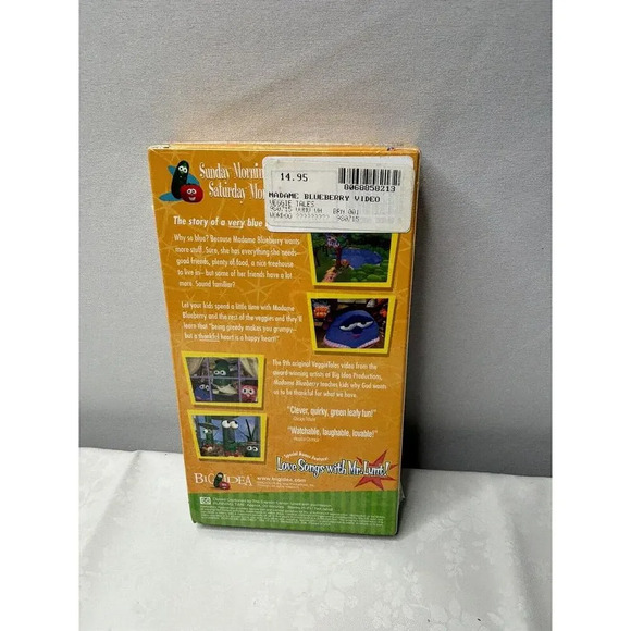 1999 Sealed VeggieTales - Madame Blueberry: A Lesson in Thankfulness (VHS, 1999) - Picture 2 of 2